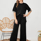 👚🌟 Set format din top tricotat și pantaloni largi🔥😍