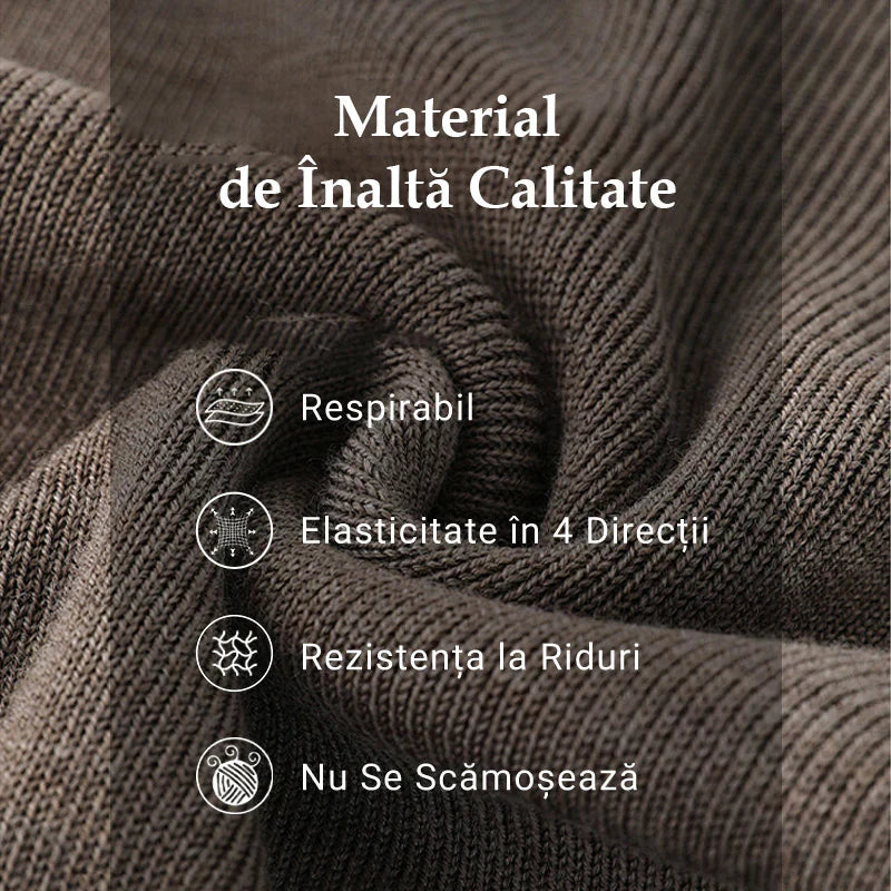 🔥 Rochie plisată elegantă și elegantă cu un decolteu rotund-3