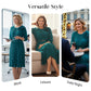 🔥Noutăți cu 48% reducere💥Rochie midi plisată cu mâneci 3/4 și curea, pentru femei