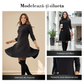 💝Reduceri de Anul Nou 50% OFF💝Rochie elegantă cu mâneci lungi și pliuri-1