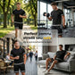 Set cu tricou cu guler rotund, mâneci scurte și pantaloni scurți, din material respirabil