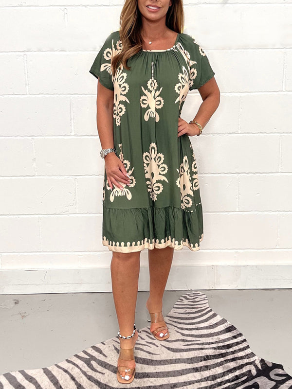 💃Rochie Elegantă cu Imprimeu Floral - Stil și Confort în Fiecare Detaliu-2