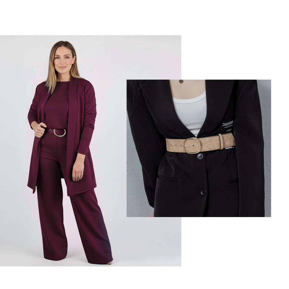 ⏳Ofertă specială limitată⏰Set elegant din 3 piese, incluzând cardigan lung, top și pantaloni💞-14