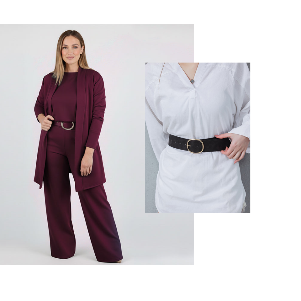 ⏳Ofertă specială limitată⏰Set elegant din 3 piese, incluzând cardigan lung, top și pantaloni💞-21