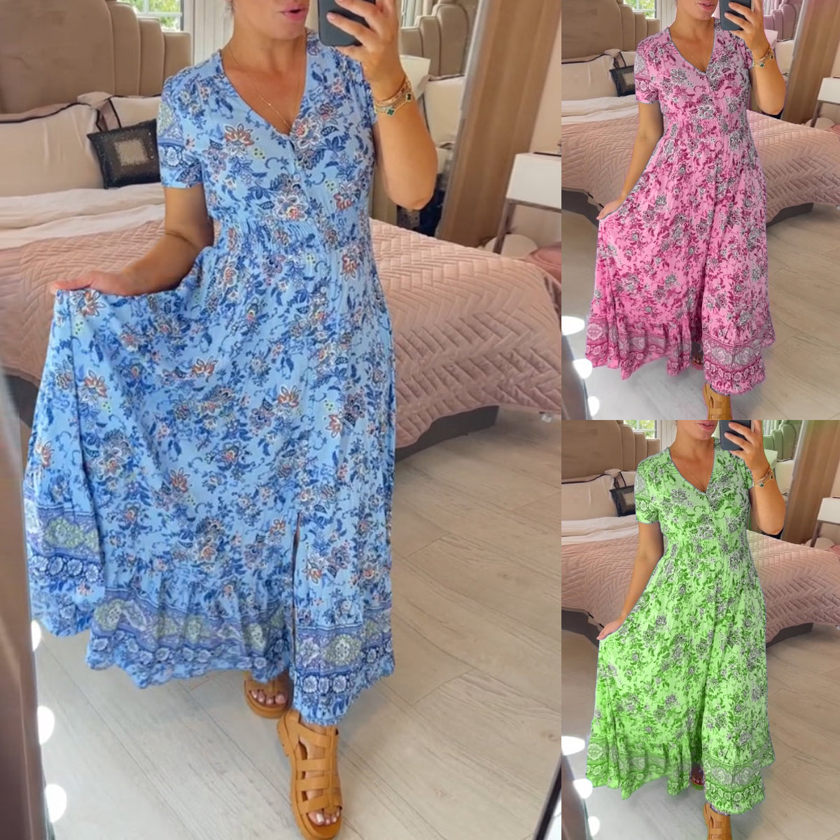 【S-4XL】🌺Rochie florală de vară-22