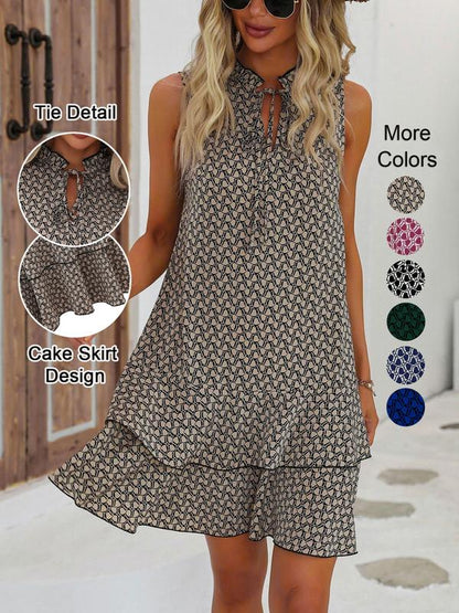 👗Rochie de damă cu decolteu în V și imprimeu boho💥