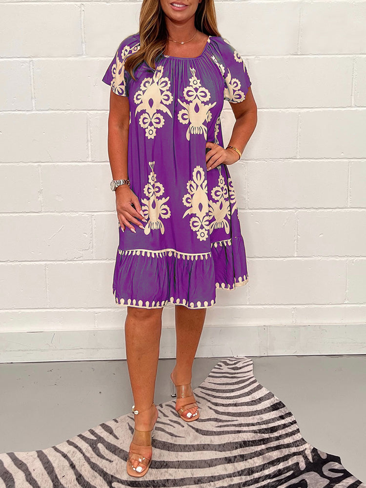 💃Rochie Elegantă cu Imprimeu Floral - Stil și Confort în Fiecare Detaliu-7