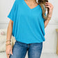 💥 Modele cele mai vândute cu 40% REDUCERE!!👕Tricou de vară cu decolteu în V pentru femei🌟-10