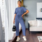 🌸Nou sosit 50% reducere💖 Set de bluză și pantaloni casual pentru femei-1