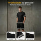 Set cu tricou cu guler rotund, mâneci scurte și pantaloni scurți, din material respirabil