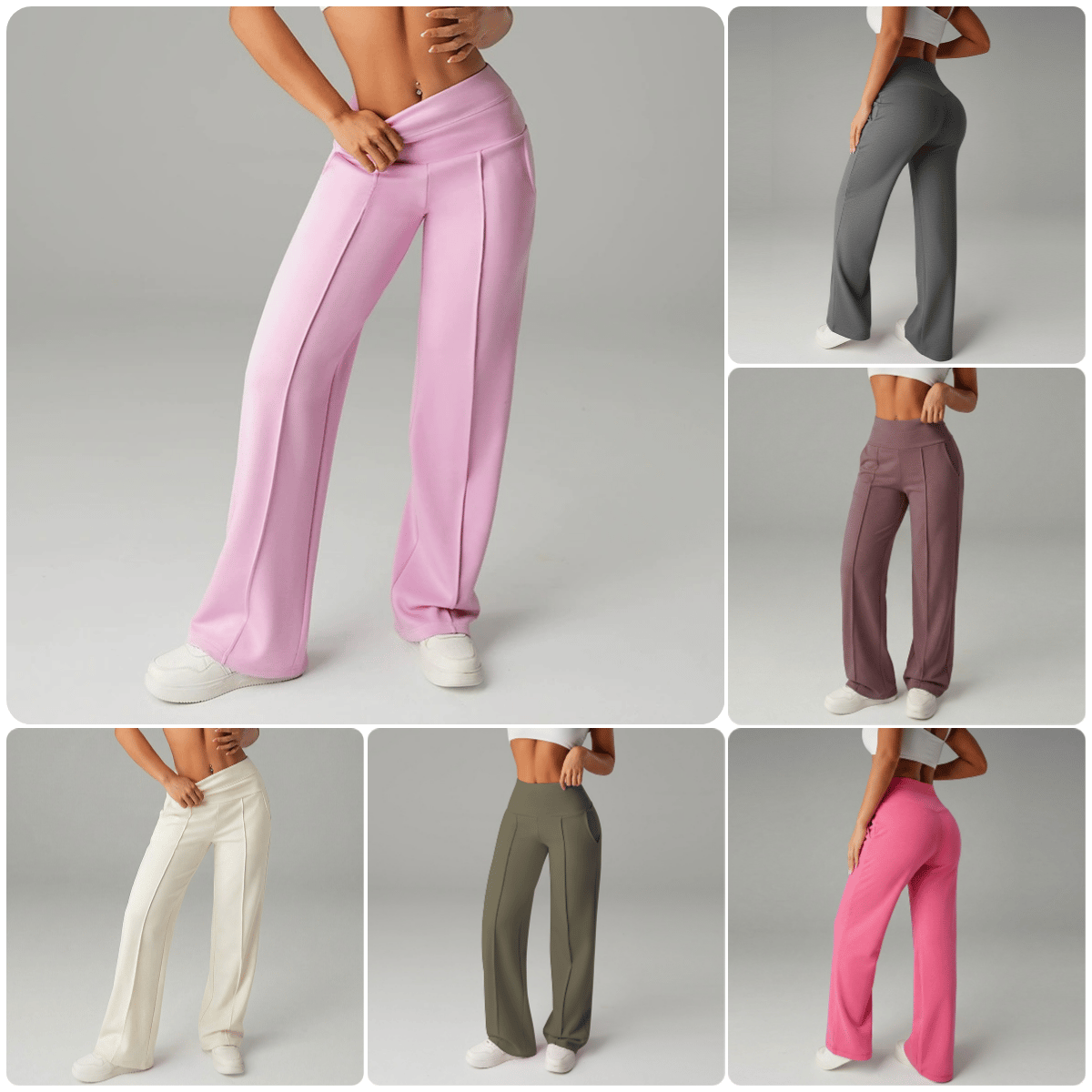 💗ULTIMA ZI DE REDUCERI 50% REDUCERE⚡50.000+ VÂNDUTE💕Pantaloni drepți largi, simpli, pentru femei