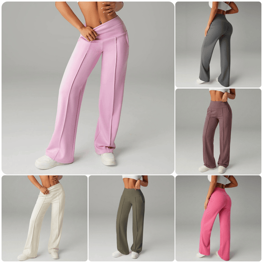 💗ULTIMA ZI DE REDUCERI 50% REDUCERE⚡50.000+ VÂNDUTE💕Pantaloni drepți largi, simpli, pentru femei