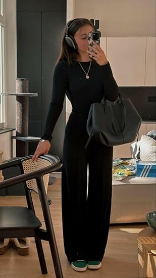 🔥ULTIMA ZI 50% REDUCERE👚2026 Set pantaloni largi cu mâneci lungi pentru femei, pentru ținute casual 💕-10