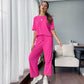 🌸Nou sosit 50% reducere💖 Set de bluză și pantaloni casual pentru femei-2