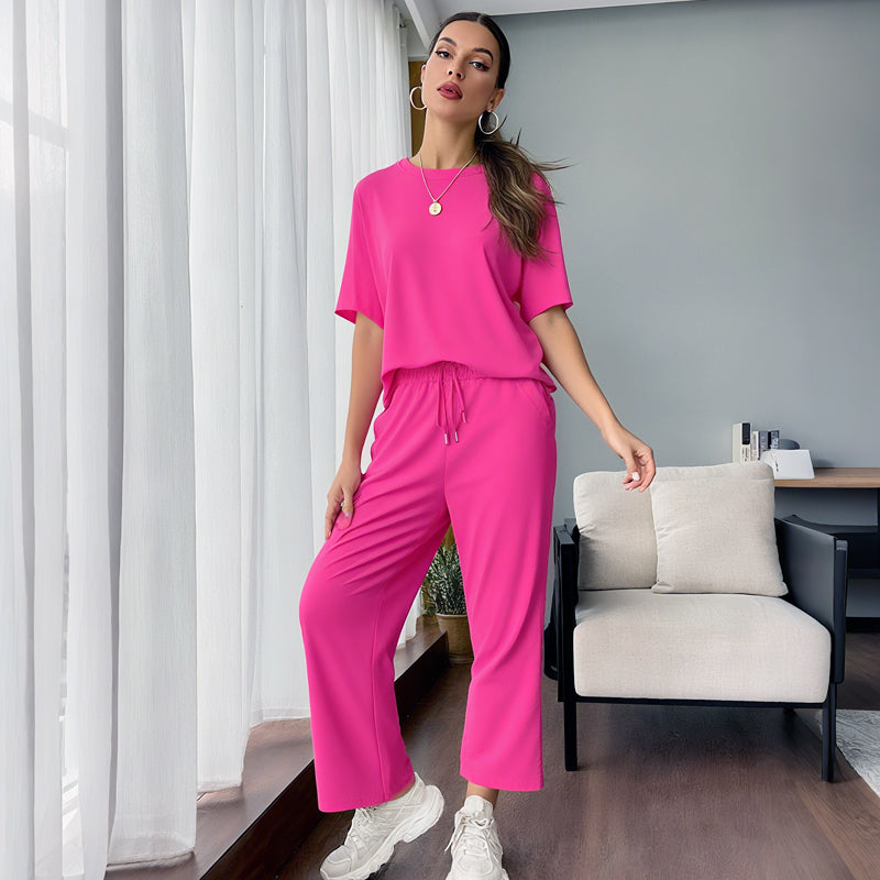 🌸Nou sosit 50% reducere💖 Set de bluză și pantaloni casual pentru femei-2