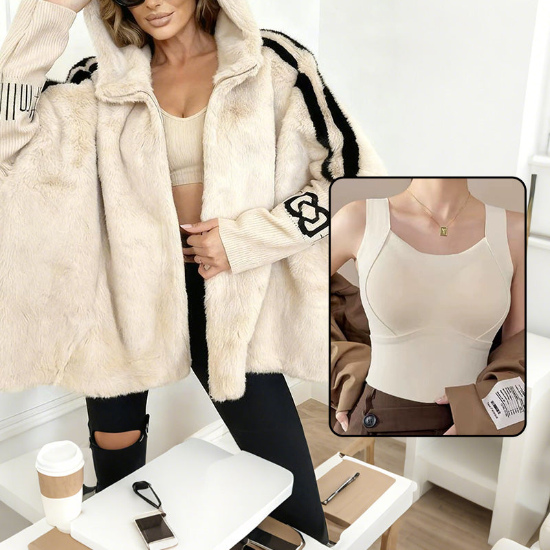 ❄️ Palton cu glugă și fermoar din blană de nurcă pentru femei – stil elegant și confortabil, perfect pentru ieșirile zilnice și ocazionale din timpul iernii-15