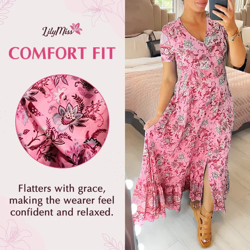 【S-4XL】🌺Rochie florală de vară-5