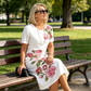Rochie largă de vară imprimată la modă