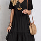 😍【S-3XL】👗Rochie lungă casual cu mânecă scurtă-7