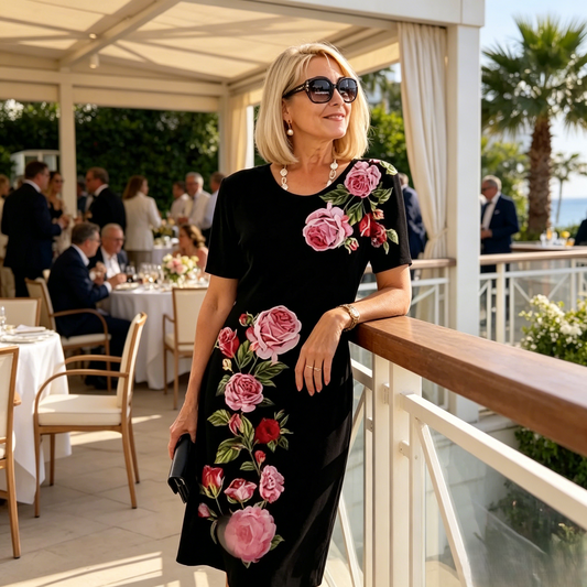 Rochie largă de vară imprimată la modă