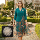 Rochie elegantă din material sintetic, în două piese, cu imprimeu de frunze✨ Eleganță naturală, oricând, oriunde ✨-12