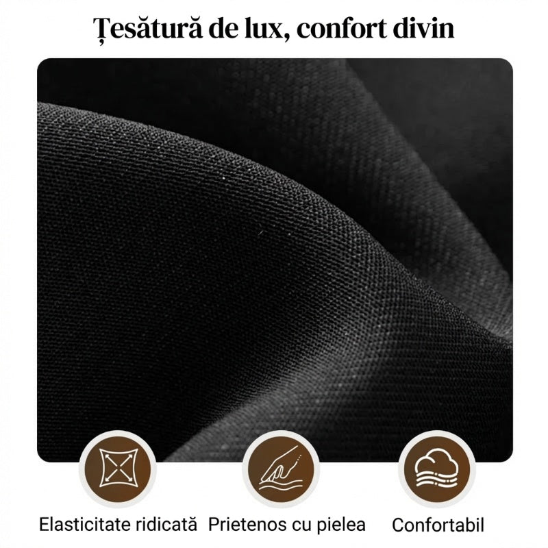 💖Top cu tiv neregulat pentru femei și pantaloni cu picior larg, set din două piese🔥-7