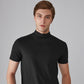 👕 🔝 Tricou slim cu guler ridicat pentru bărbați – Stil mulat, confortabil și modern 🎁-9
