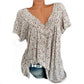 👕 50% REDUCERE ACUM! 🌸 Bluză cu mâneci scurte și imprimeu de primăvară – țesătură ușoară, imprimeuri vibrante și croială casual 👚-2