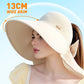 👒 Pălărie cu boruri largi pentru protecție solară + eșarfă – Cumpără una și primești una gratis! 😎