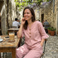 🔥S-2XL⌛️Set de top cu mâneci volanate și pantaloni largi pentru femei❤️