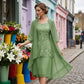 Set de rochie de gală până la genunchi și cardigan pentru femei