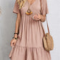 😍【S-3XL】👗Rochie lungă casual cu mânecă scurtă-9