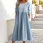 【S-5XL】👗Rochie din bumbac cu decolteu rotund și buzunare-9