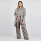⏳Ofertă specială limitată⏰Set elegant din 3 piese, incluzând cardigan lung, top și pantaloni💞-1