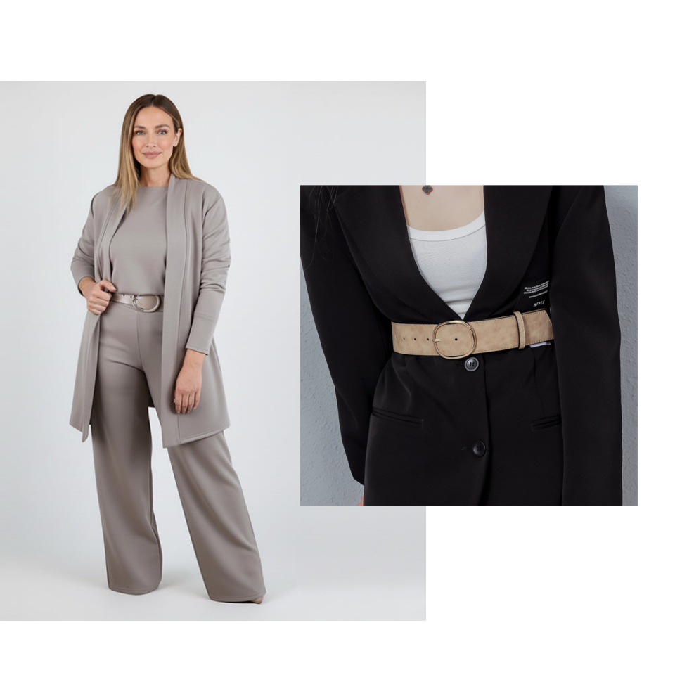 ⏳Ofertă specială limitată⏰Set elegant din 3 piese, incluzând cardigan lung, top și pantaloni💞-15