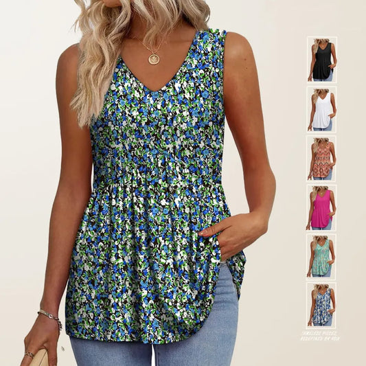 💖Comandați acum și economisiți instantaneu 40%✨Bluze elegante fără mâneci, cu decolteu în V, pentru femei