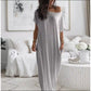O rochie maxi ușoară, cu mâneci lungi și buzunare – perfectă pentru vară și călătorii 🌿