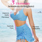 👙Set de bikini pentru femei, cu talie înaltă și decolteu în V