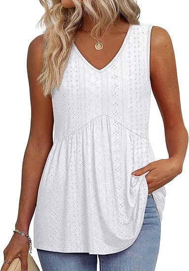 💖Comandați acum și economisiți instantaneu 40%✨Bluze elegante fără mâneci, cu decolteu în V, pentru femei-3