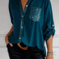 🔥Tricou de patchwork ocazional cu paiete-9