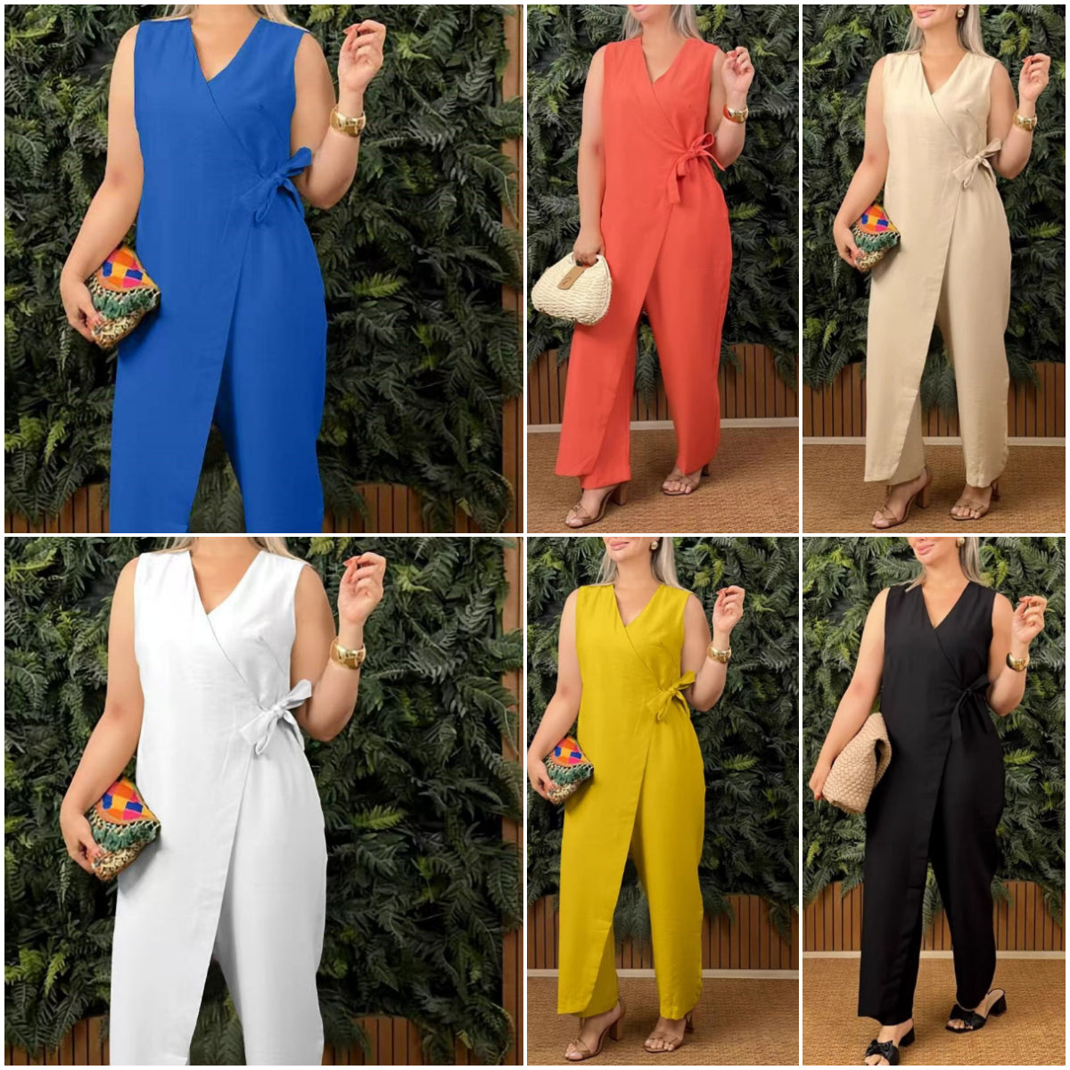 💖Salopetă casual pentru femei cu decolteu ascuțit🎁-2