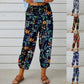 Pantaloni de trening în stil vintage, cu talie înaltă și imprimeu floral