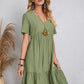 😍【S-3XL】👗Rochie lungă casual cu mânecă scurtă-14