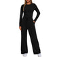 🔥ULTIMA ZI 50% REDUCERE👚2026 Set pantaloni largi cu mâneci lungi pentru femei, pentru ținute casual 💕-6