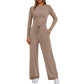 🔥ULTIMA ZI 50% REDUCERE👚2026 Set pantaloni largi cu mâneci lungi pentru femei, pentru ținute casual 💕-5