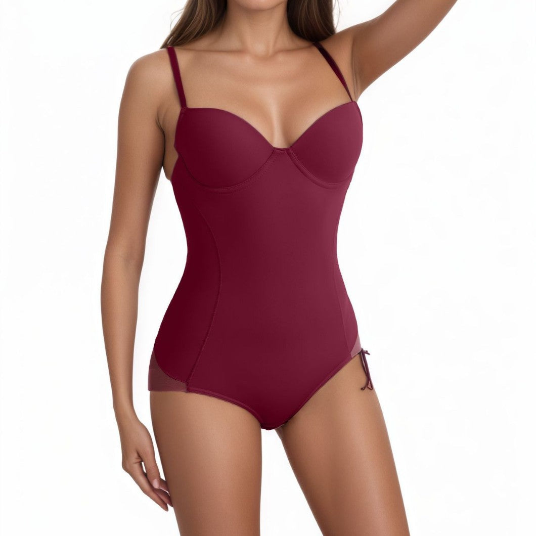🔥Body modelator cu sutien | Talie ajustabilă, cu drapaj, pentru efect de slăbire✨-20