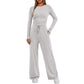 🔥ULTIMA ZI 50% REDUCERE👚2026 Set pantaloni largi cu mâneci lungi pentru femei, pentru ținute casual 💕-3