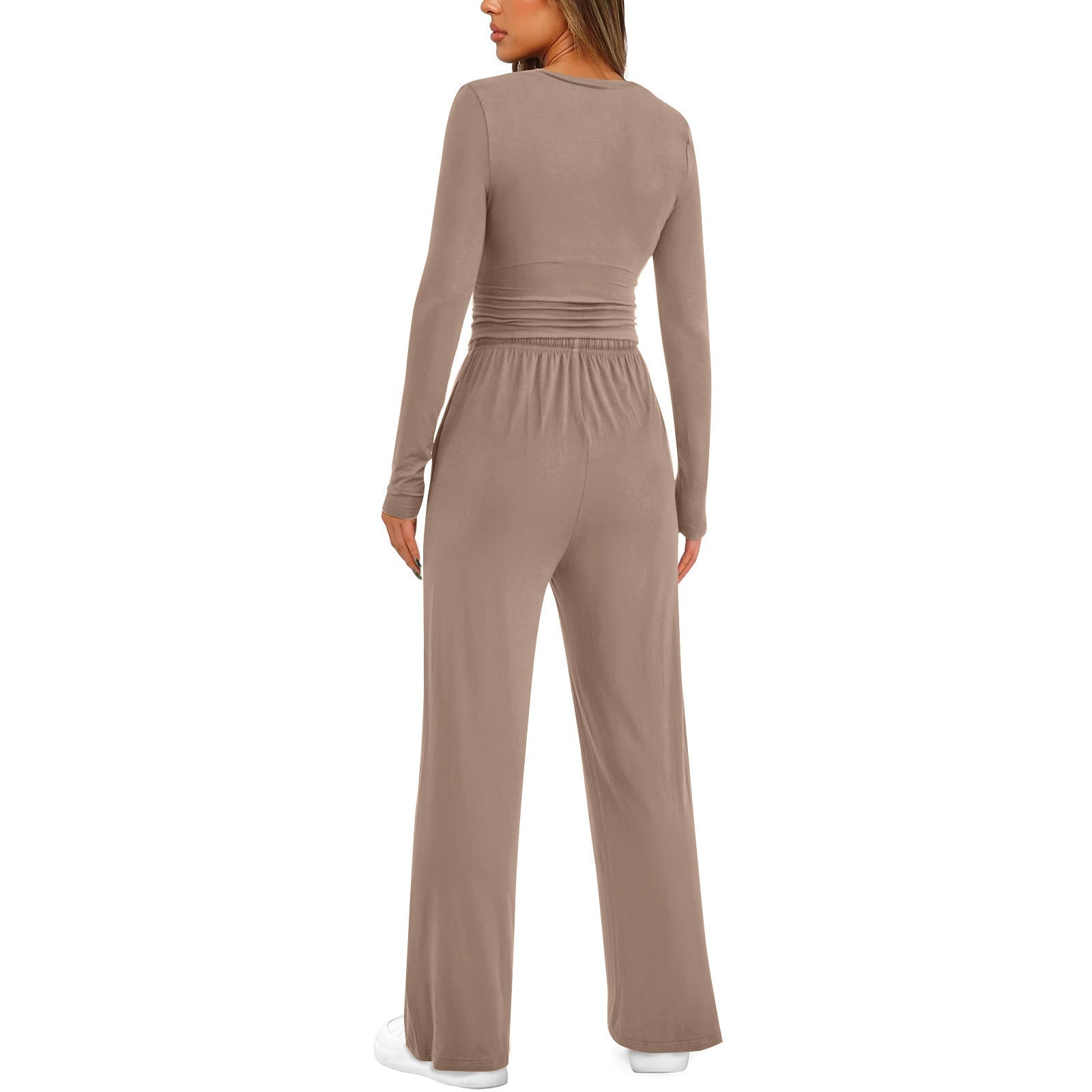 🔥ULTIMA ZI 50% REDUCERE👚2026 Set pantaloni largi cu mâneci lungi pentru femei, pentru ținute casual 💕-4