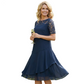 👗 Rochie Midi în Linie A, cu Stratificare din Tul, pentru Femei