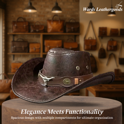 🤠 Pălărie de cowboy cu parasolar ventilat